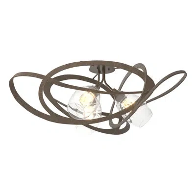 Hubbardton Forge Nest 3 - Light 37.2" Semi Flush Mount In Bronze