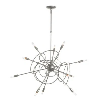 Hubbardton Forge Olympus 12 - Light Sputnik Sphere Chandelier In Sterling