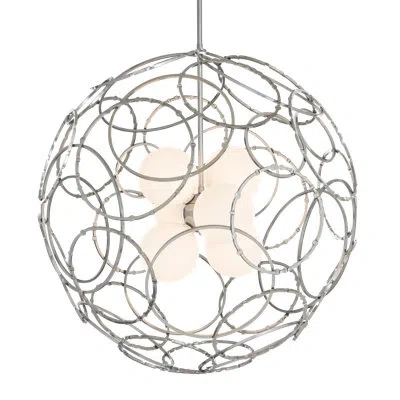 Hubbardton Forge Olympus 6 - Light Unique/statement Globe Chandelier In Sterling