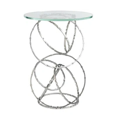 Hubbardton Forge Olympus Glass Top Accent Table In Black