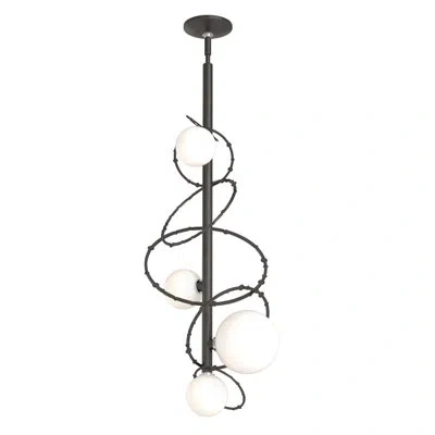 Hubbardton Forge Olympus Vertical Pendant - Opal Glass In Oil Rubbed Bronze