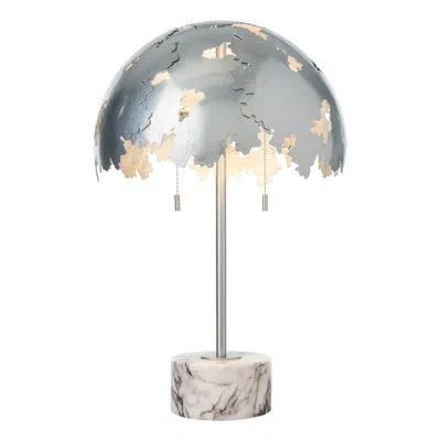 Hubbardton Forge Pangea Dome Table Lamp In White,lilac Marble