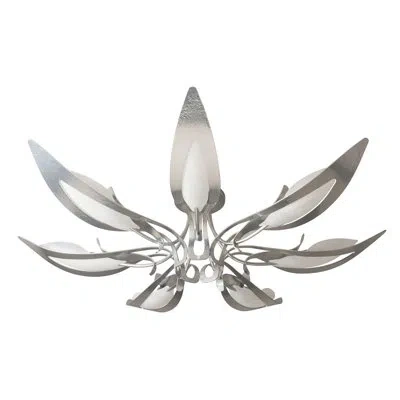 Hubbardton Forge Parasol Glass Semi Flush Mount In White