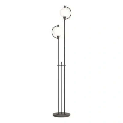 Hubbardton Forge Pluto 68.1" Novelty Floor Lamp In Opal,natural Iron
