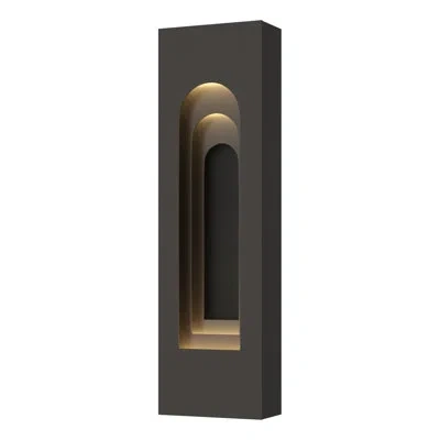 Hubbardton Forge Procession Arch Outdoor Sconce In Coastal Black,coastal Black