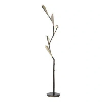 Hubbardton Forge Quill Torchiere In Vintage Platinum,modern Brass