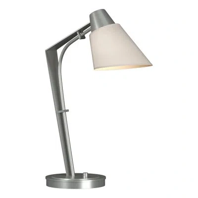 Hubbardton Forge Reach 21.9" Desk Lamp In Flax,vintage Platinum