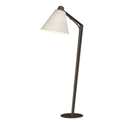 Hubbardton Forge Reach 55.2" Task Floor Lamp In Natural Anna,bronze