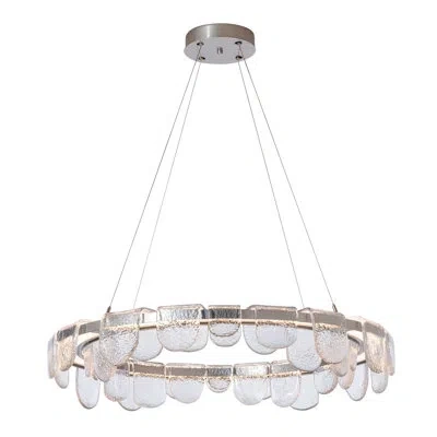 Hubbardton Forge Riverbed Dimmable Led Globe/circle Chandelier In White