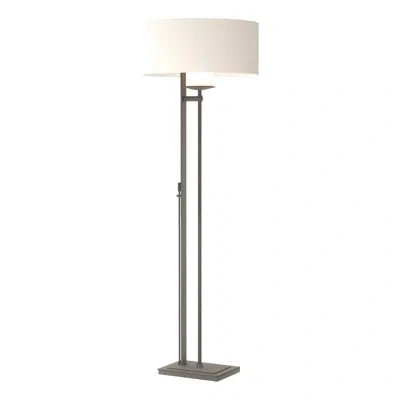Hubbardton Forge Rook 60" Floor Lamp In Natural Anna,natural Iron