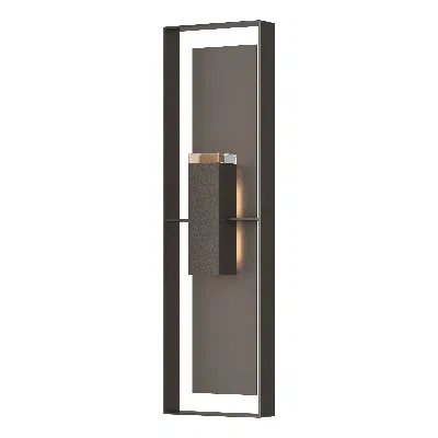 Hubbardton Forge Shadow Box Flush Mount Outdoor Wall Sconce In Coastal Dark Smoke,coastal Oil Rubbed Bronze