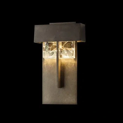 Hubbardton Forge Shard Outdoor Flush Mount In Coastal Black
