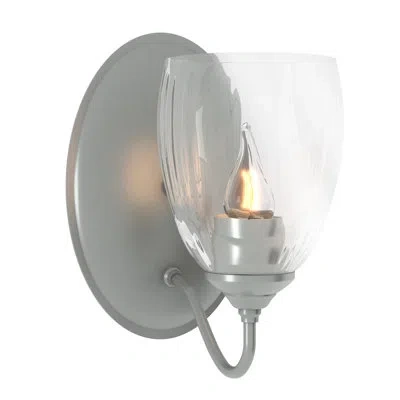 Hubbardton Forge Simple Lines 1 - Light Armed Sconce In Vintage Platinum