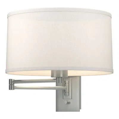 Hubbardton Forge Simple Lines 1 - Light Dimmable Swing Arm In Flax,vintage Platinum