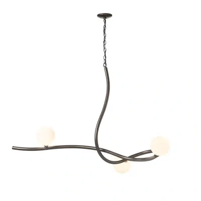 Hubbardton Forge Slide 3 - Light Unique Modern Linear Chandelier In Dark Smoke