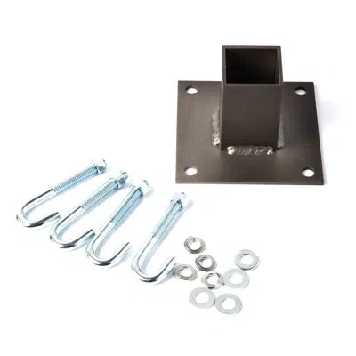 Hubbardton Forge Small Square Pier Mount Outdoor In Coastal Black