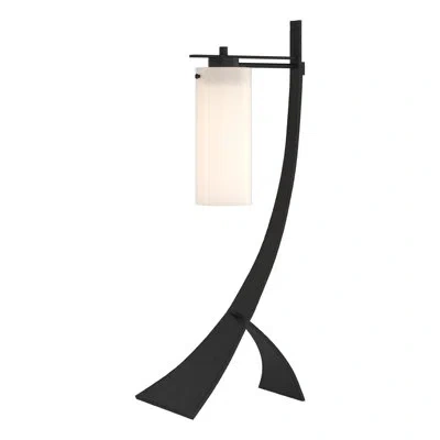 Hubbardton Forge Stasis 28.3" Arched Table Lamp In Black