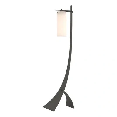 Hubbardton Forge Stasis 58.5" H 100 W Novelty Floor Lamp In Natural Lron,opal