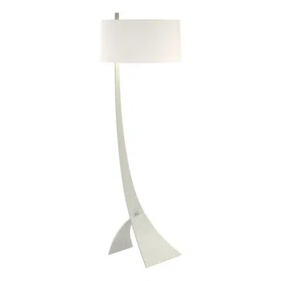 Hubbardton Forge Stasis 58.5" Novelty Floor Lamp In Vintage Platinum,natural Anna