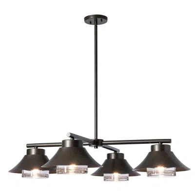 Hubbardton Forge Stowe 4-light Outdoor Pendant In Coastal Dark Smoke