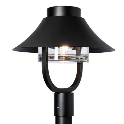 Hubbardton Forge Stowe Outdoor Lantern Post Light In Coastal Black