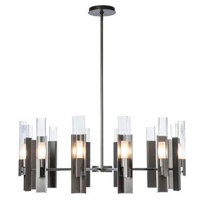 Hubbardton Forge Summit 12 - Light Dimmable Ring Chandelier In White,frosted Glass