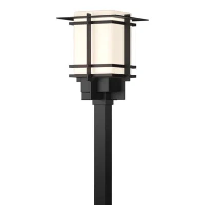 Hubbardton Forge Tourou 1 - Light 19.1" H Lantern Head In Black,opal
