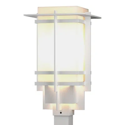 Hubbardton Forge Tourou Frosted Lantern Head In Powder Coated Finish;coastal White