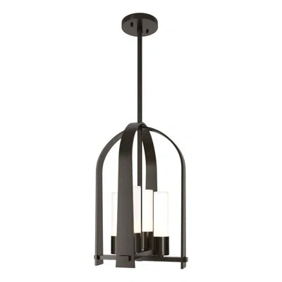 Hubbardton Forge Triomphe 4 - Light Outdoor Hanging Lantern In Coastal Oil Rubbed Bronze