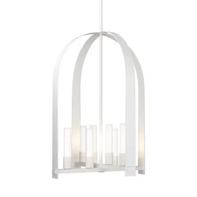 Hubbardton Forge Triomphe 8 - Light Lantern Geometric Chandelier In White
