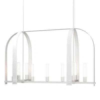 Hubbardton Forge Triomphe 9 - Light Kitchen Island Linear Pendant In White