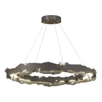 Hubbardton Forge Trove Wagon Wheel Led Chandelier In Dark Smoke