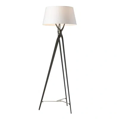 Hubbardton Forge Tryst Floor Lamp In Soft Gold,dark Smoke