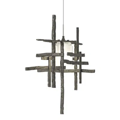 Hubbardton Forge Tura 1 - Light Single Mini Pendant In Bronze,seeded Clear