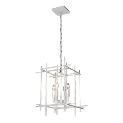 Hubbardton Forge Tura 4 - Light Rectangle Chandelier In White