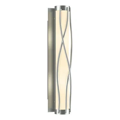 Hubbardton Forge Twine 1 - Light Dimmable Flush Mounted Sconce In Vintage Platinum