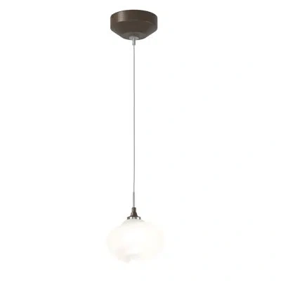 Hubbardton Forge Ume 1 - Light Single Geometric Pendant In Bronze,frosted