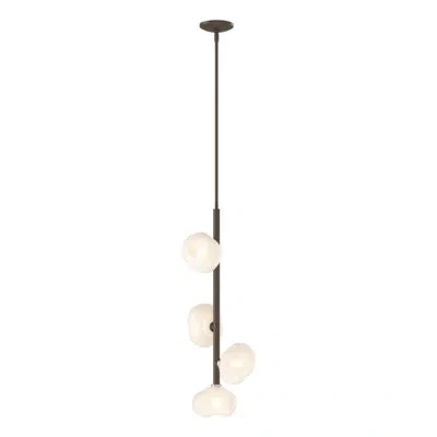 Hubbardton Forge Ume 4 - Light Cluster Novelty Pendant In Bronze,frosted