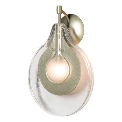 Hubbardton Forge Veneto Sconce - Clear Glass With Frosted Diffuser Shade In Sterling