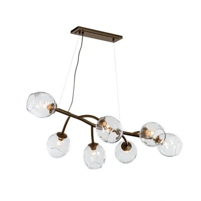 Hubbardton Forge Vine 7 - Light Unique/statement Linear Pendant In Bronze