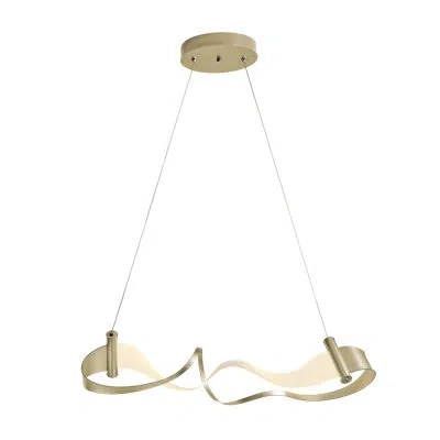 Hubbardton Forge Zephyr 1 - Light Statement Geometric Led Pendant In Soft Gold