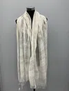 Hubert Gasser Linene/lurex Scarf In Natural In White