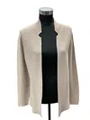 Hubert Gasser Long Sleeve Open Cardigan In Mud In Multi