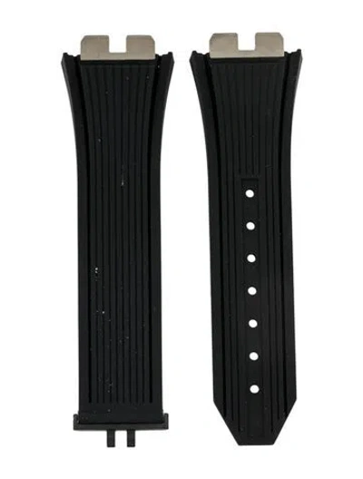 Pre-owned Hublot 24mm Watch Strap In Black