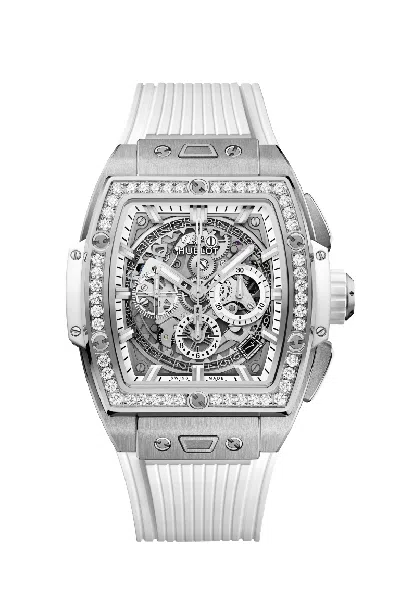 Pre-owned Hublot 642.ne.2010.rw.1204 Spirit Of Big Bang Titanium White Diam 42mm