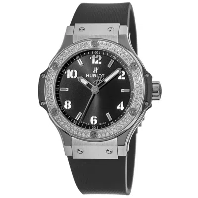 Hublot Big Bang 38mm Black Dial Diamond Rubber Strap Women's Watch 361.sx.1270.rx.1104