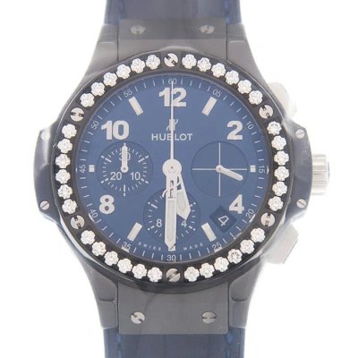Hublot Big Bang 41mm Chronograph Automatic Diamond Blue Dial Men's Watch 341.cm.7170.lr.1204 In Black / Blue / Skeleton