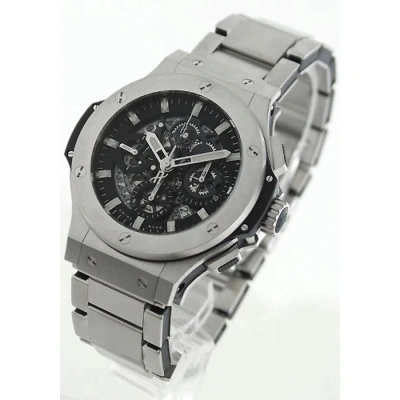 Hublot Big Bang Aero Bang Black Skeleton Dial Steel Men's Watch 311sx1170sx In Metallic