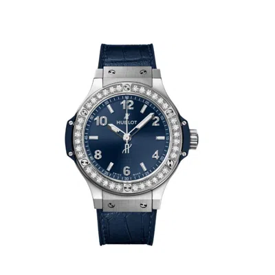 Pre-owned Hublot Big Bang Chronograph 38mm Steel Blue Dial Watch 361.sx.7170.lr.1204