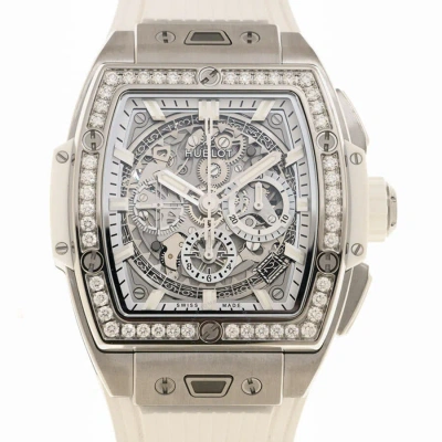 Hublot Big Bang Chronograph Automatic Diamond Men's Watch 642.ne.2010.rw.1204 In Grey / White